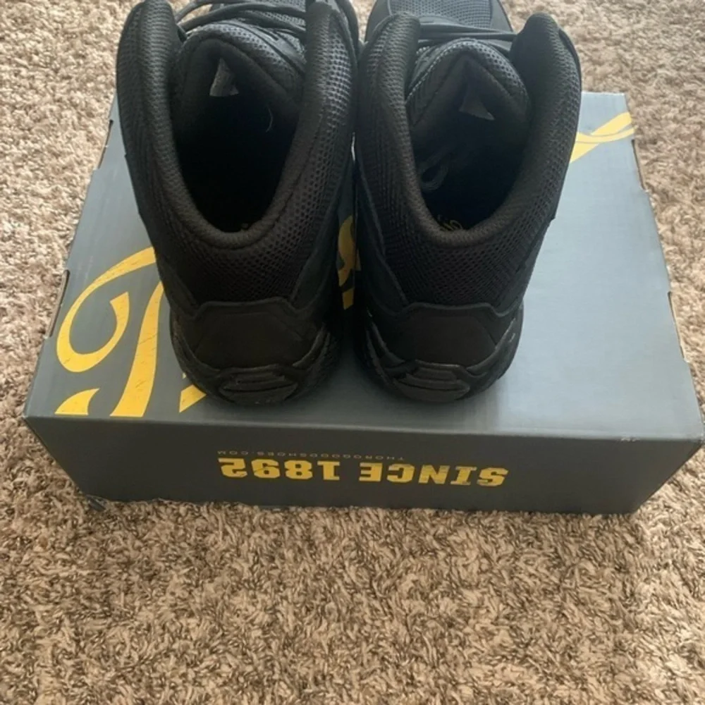 NWT Mens Thorogood Crosstrex Mid Waterproof Composite Toed Black Boots Sz 11.5 W